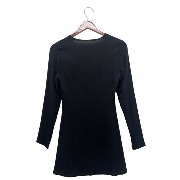 Stone Cold Fox Derek Dress Long Sleeve Mini Crepe Date Night Black Womens Size S - Picture 5 of 8